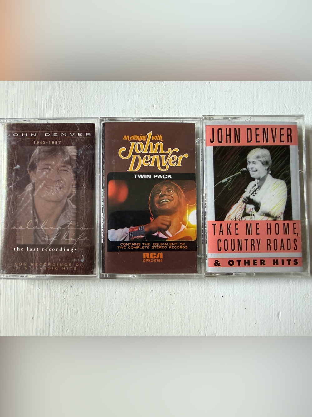 3 John Denver Cassette Tapes